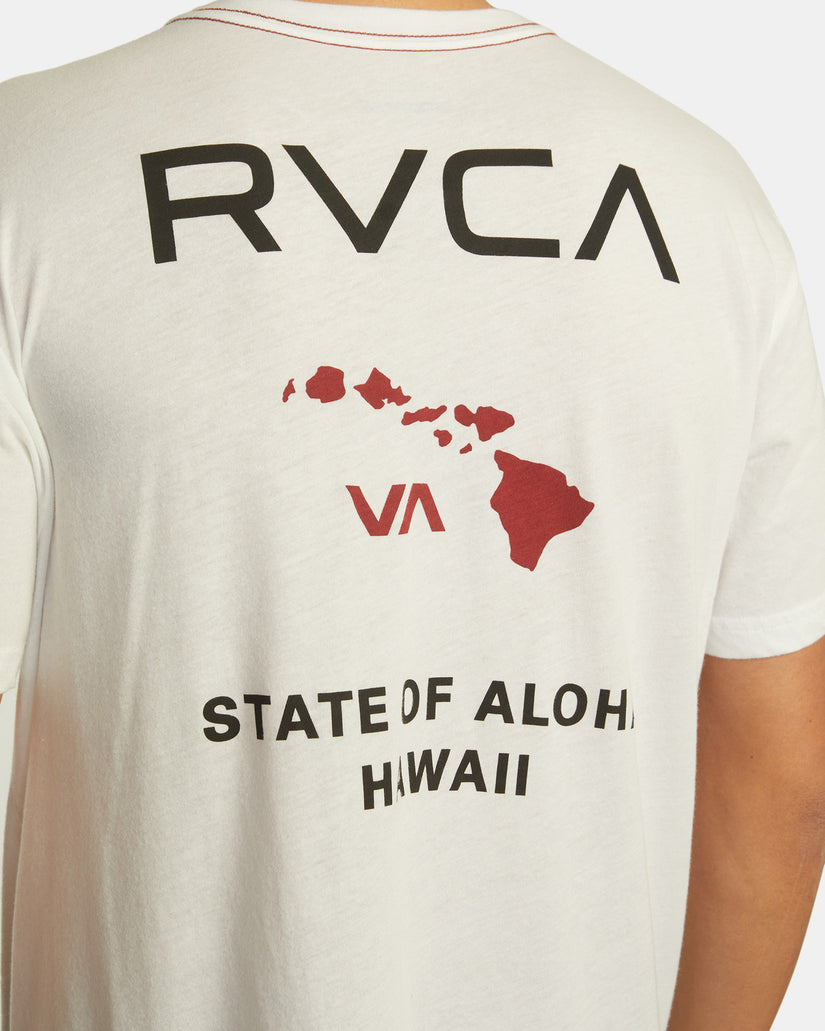 State Of Aloha Tee - White/Red