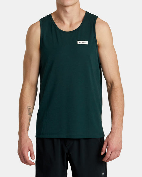 RVCA Hex Shell Sport Tank Top - Men's Tank Tops in Agave Green