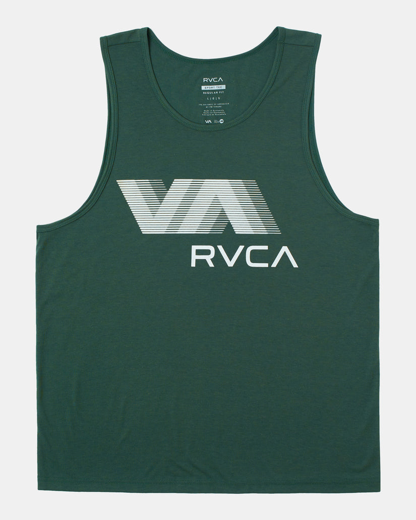 VA RVCA Blur Tank Top - Jungle Green
