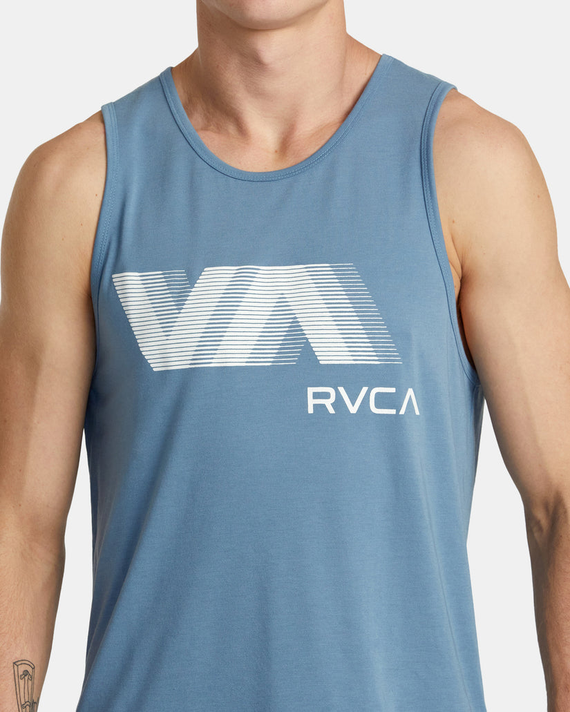 VA RVCA Blur Tank Top - Blue Tack
