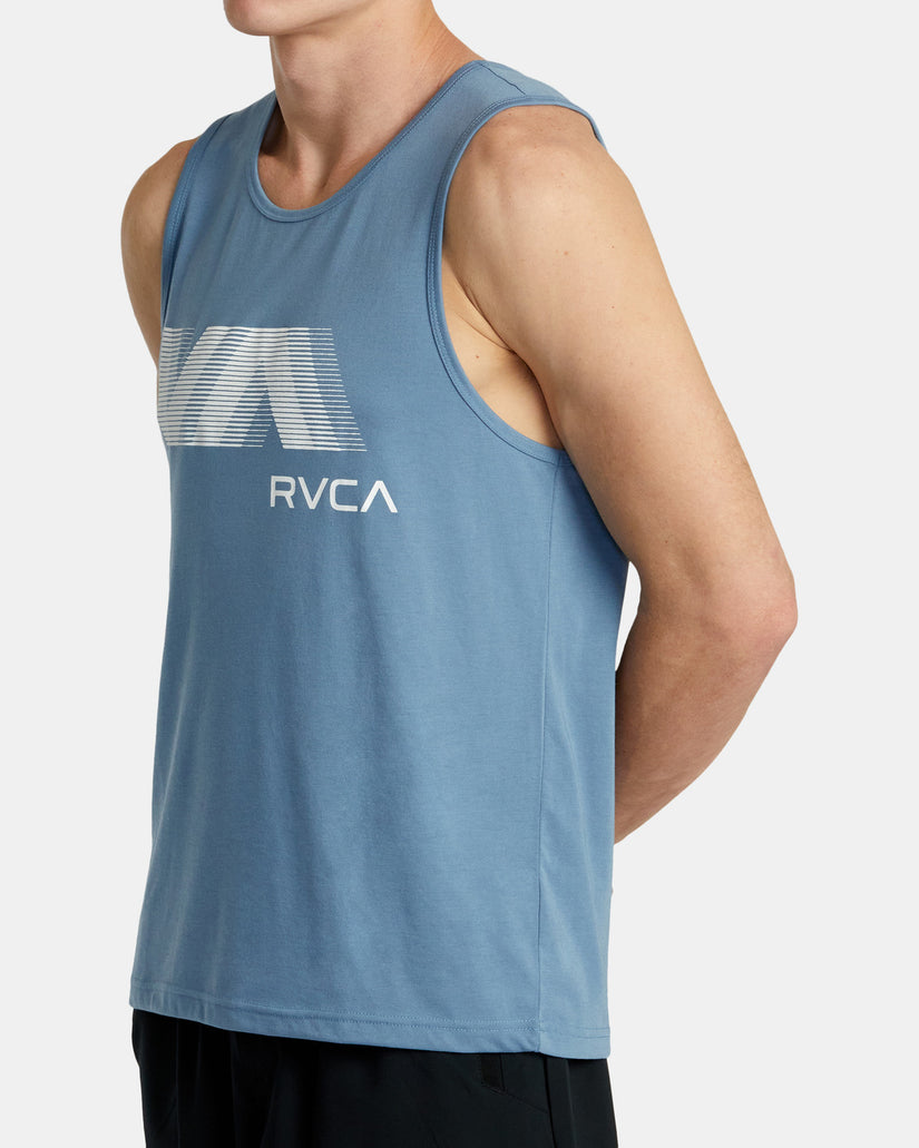 VA RVCA Blur Tank Top - Blue Tack