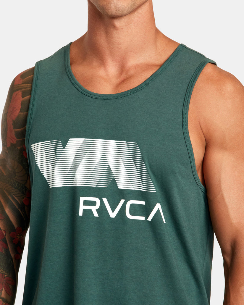 VA RVCA Blur Tank Top - Jungle Green