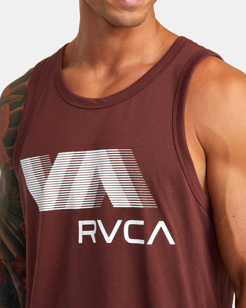 VA RVCA Blur Tank Top - Mahogany