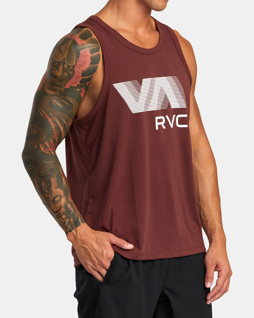 VA RVCA Blur Tank Top - Mahogany