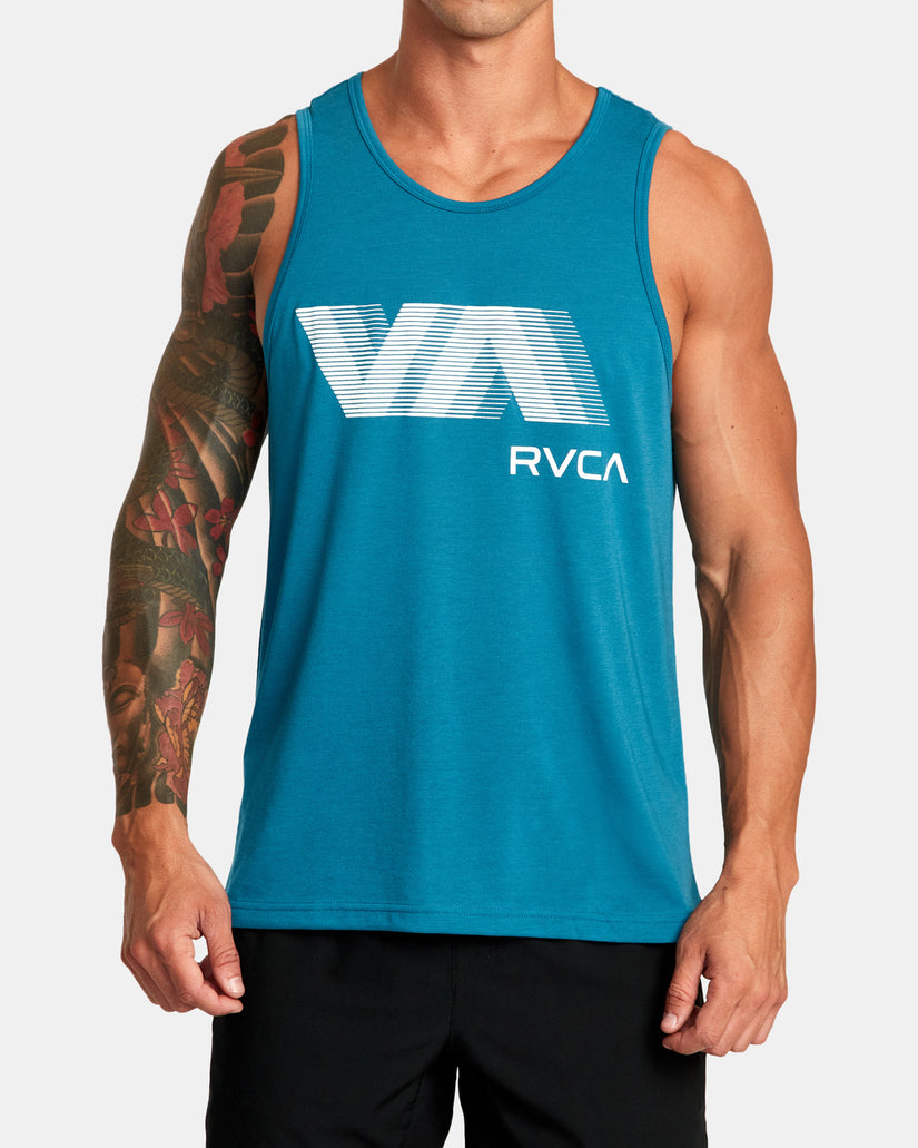 VA RVCA Blur Tank Top - Teal