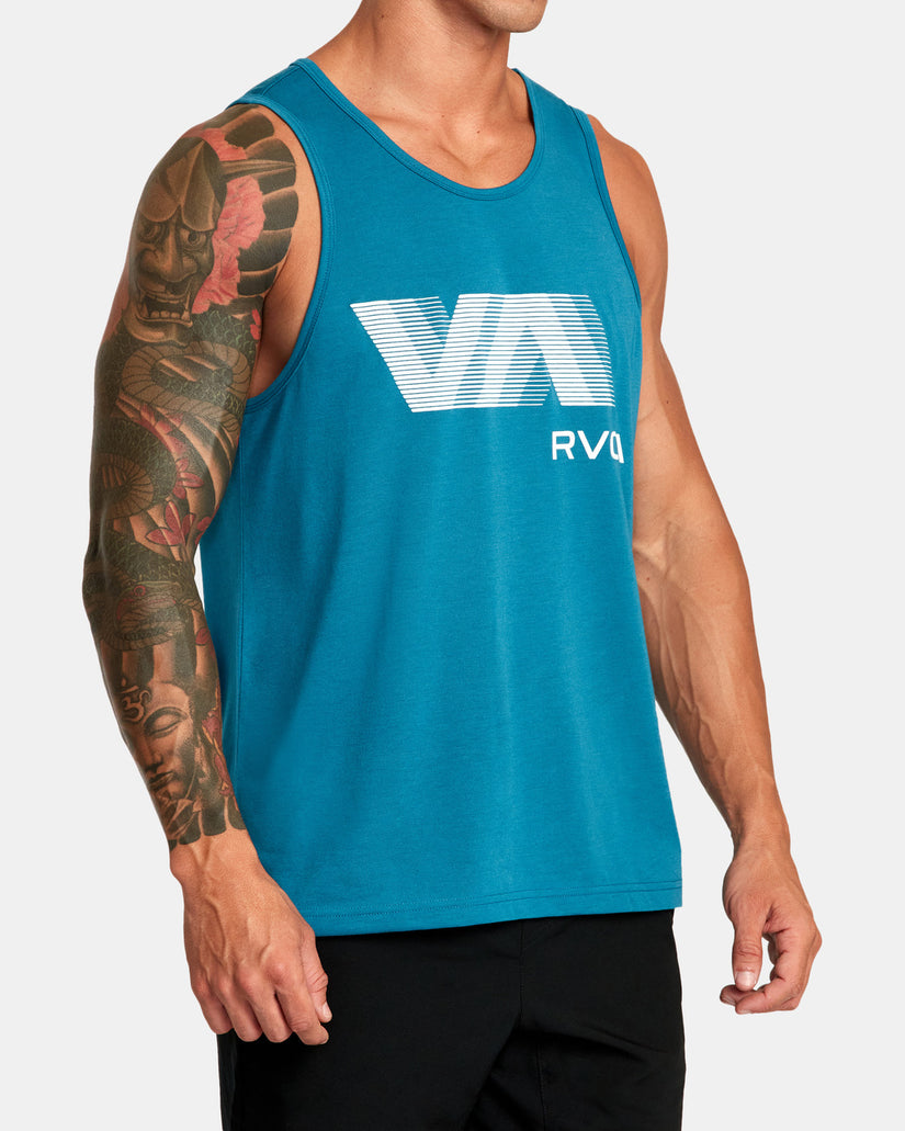 VA RVCA Blur Tank Top - Teal