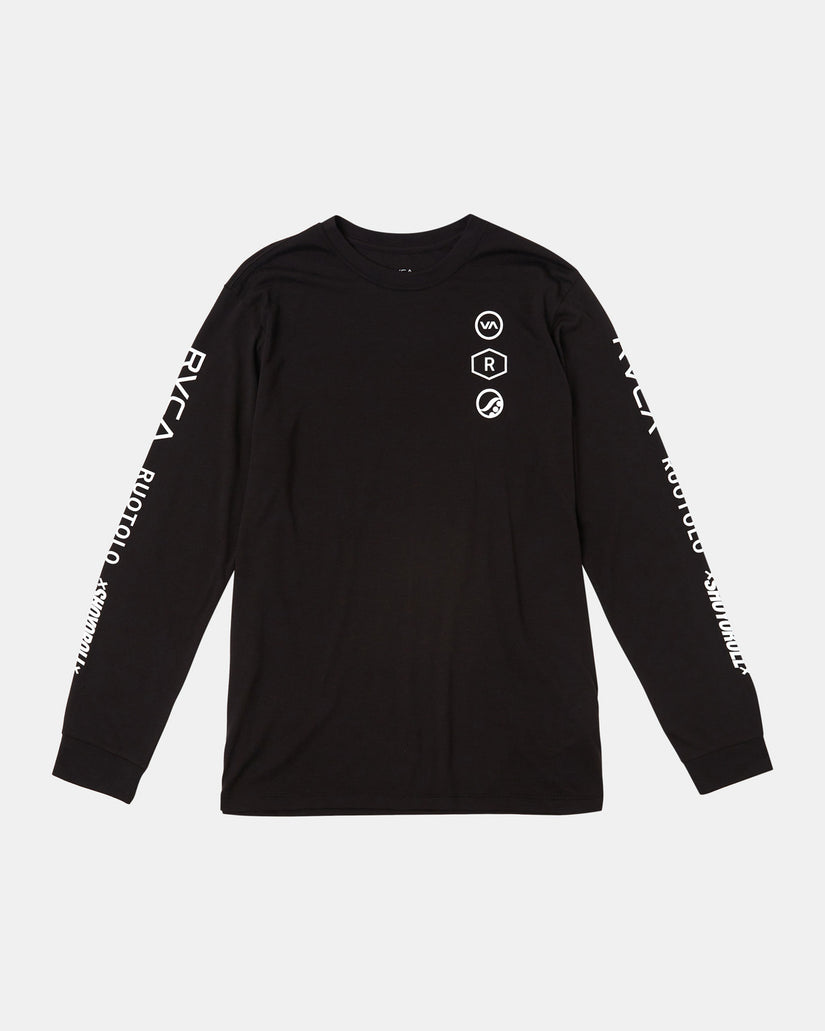 Ruotolo Stack Long Sleeve T-Shirt - Black