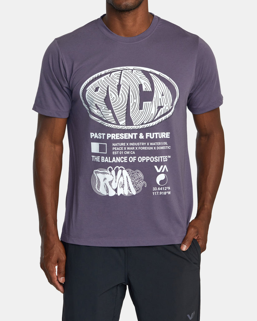 RVCA Laminate T-Shirt - Gray Purple