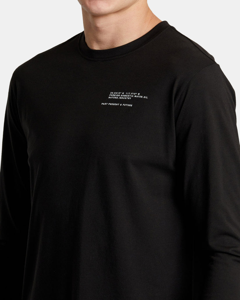 Reflective Base Long Sleeve T-Shirt - Black