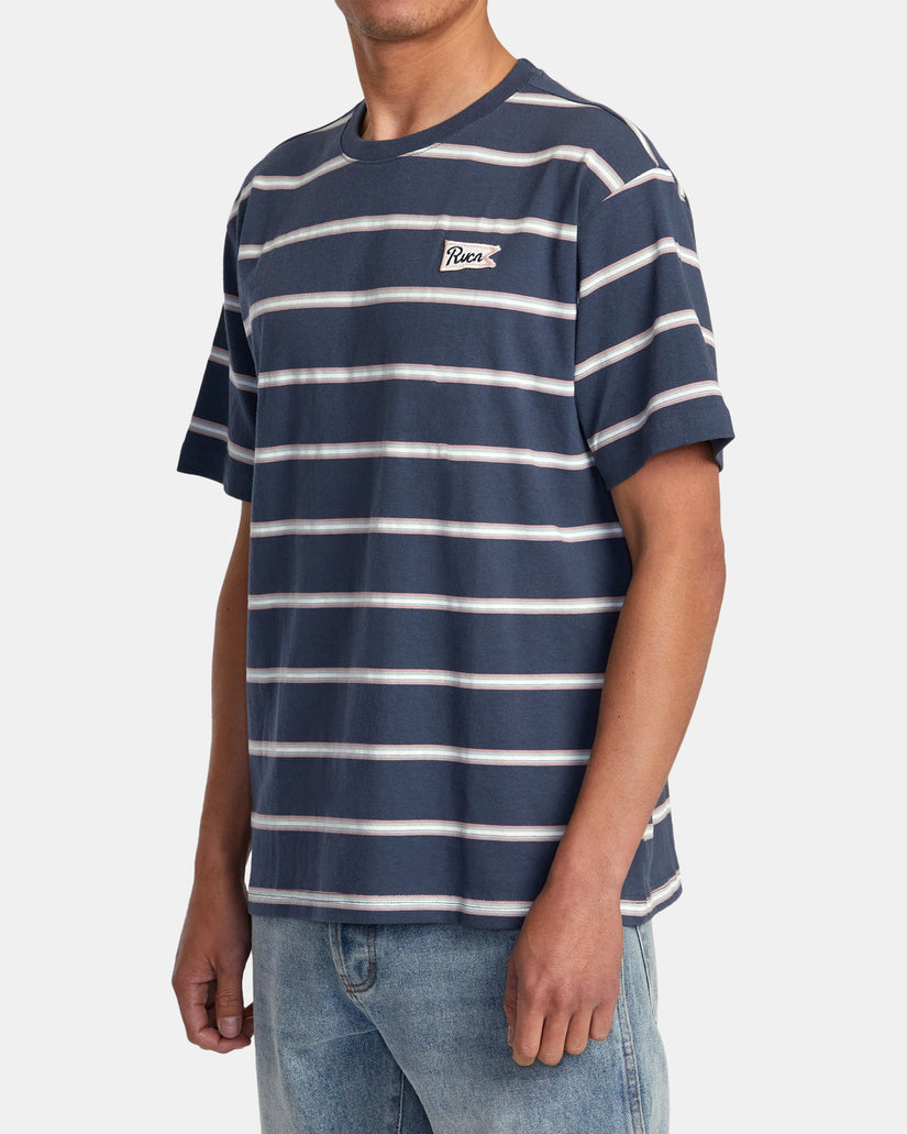 Vallejo Stripe Short Sleeve T-Shirt - Moody Blue