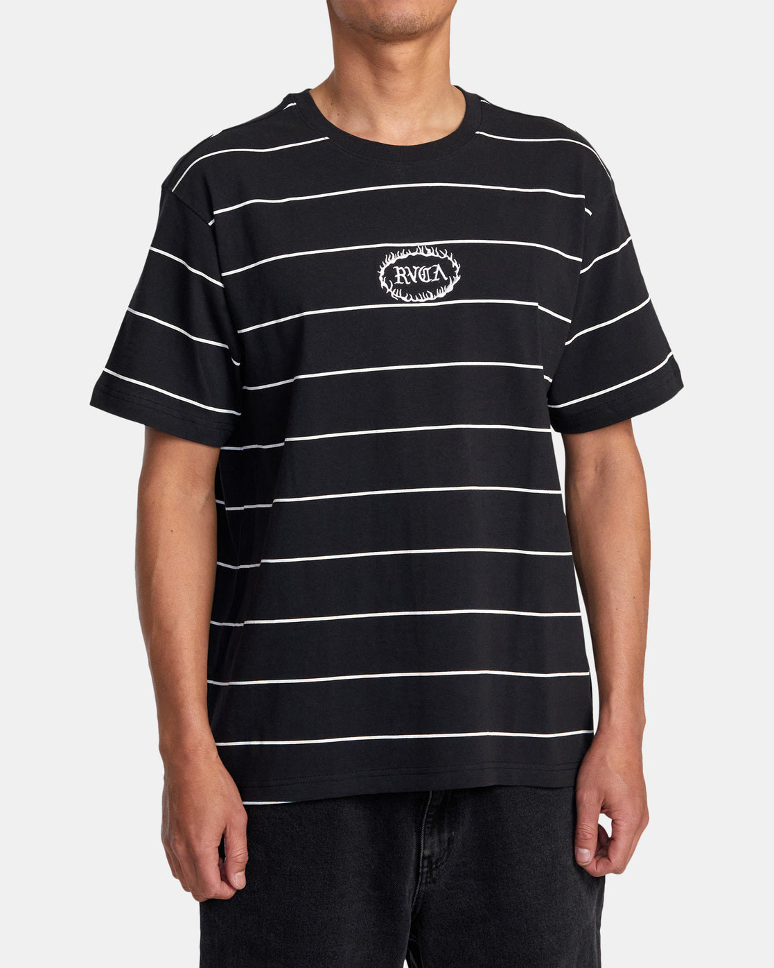 Vallejo Stripe Short Sleeve T-Shirt - RVCA Black