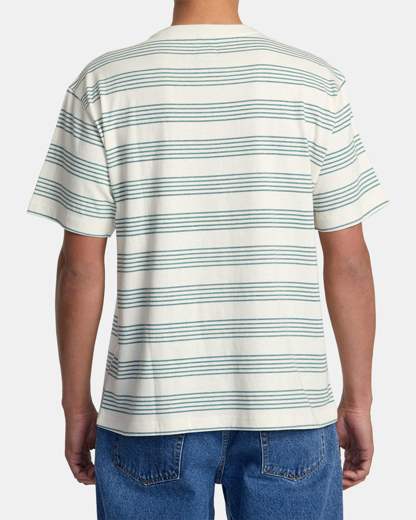 Vallejo Stripe Short Sleeve T-Shirt - Silver Bleach