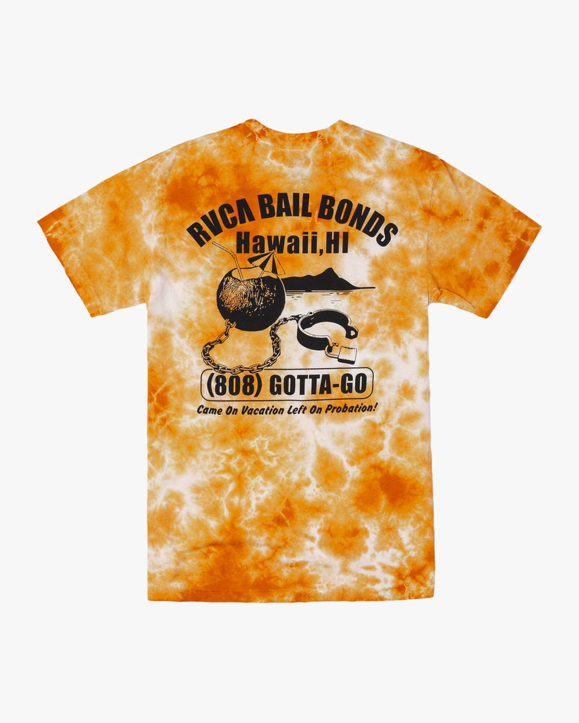 RVCAloha Bail Bonds Short Sleeve T-Shirt - Orange