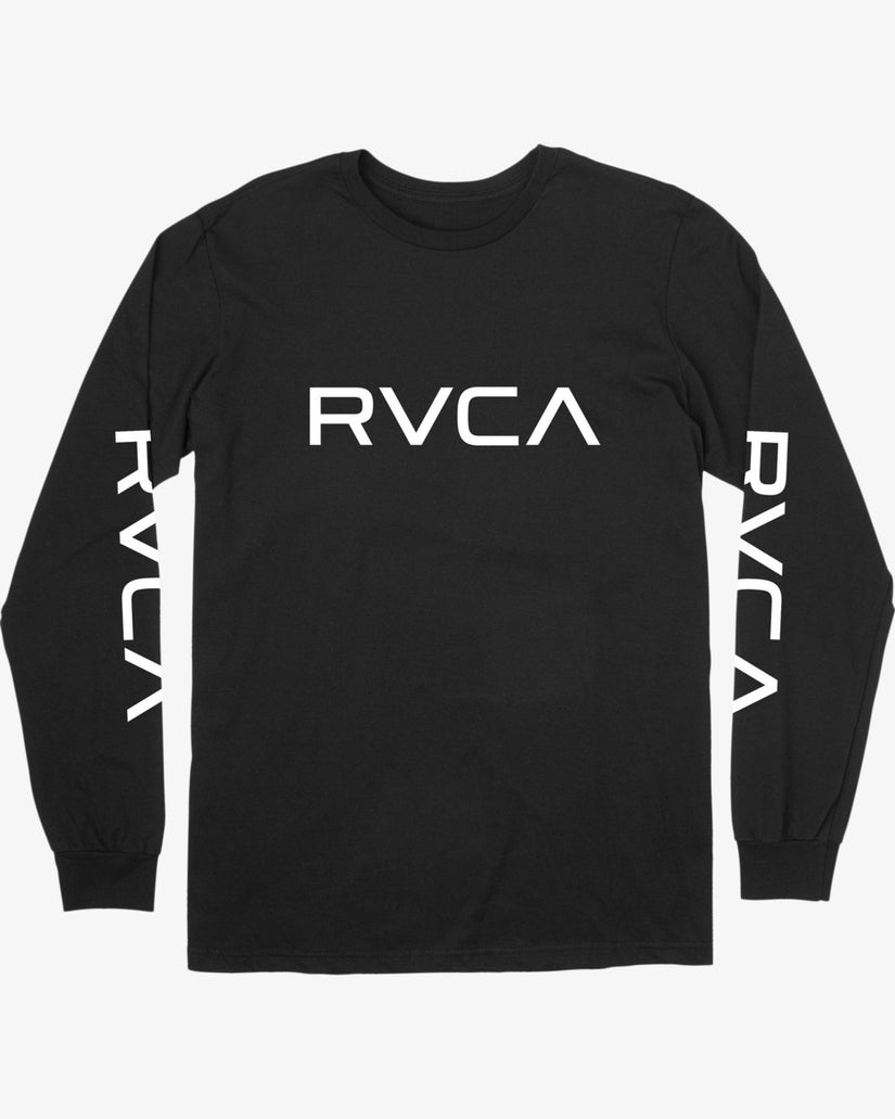 Big RVCA Long Sleeve Tee - Black/White