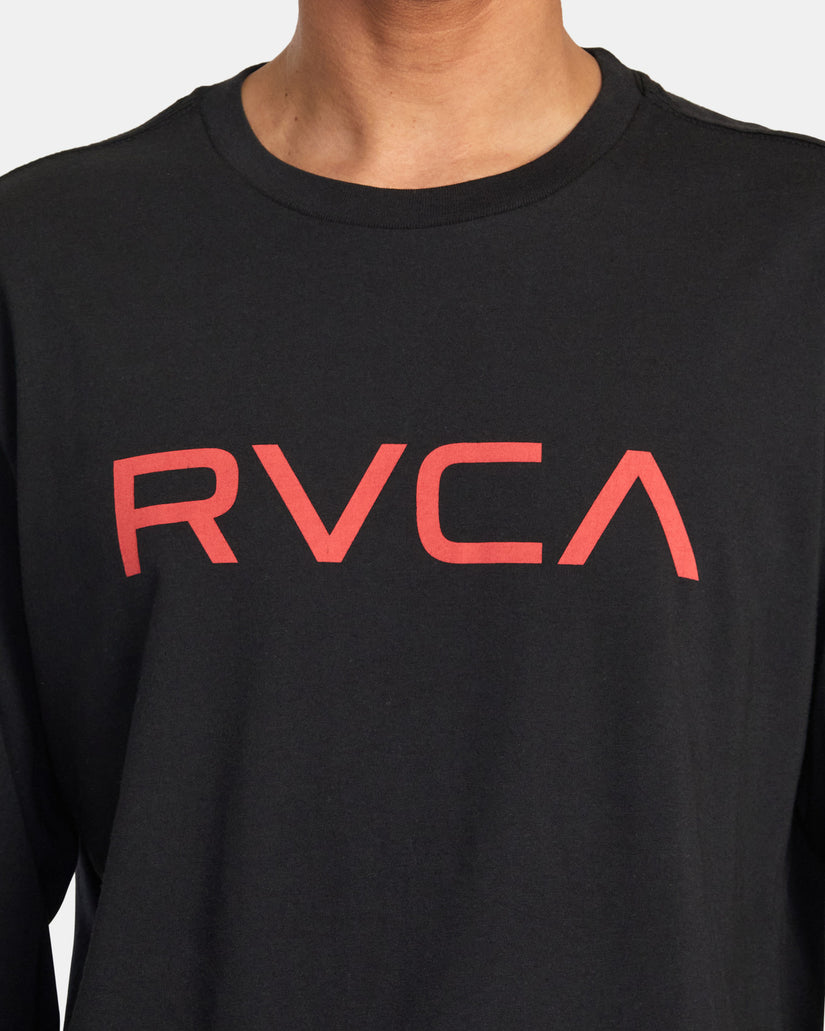 Big RVCA Long Sleeve Tee - Black/Baked Apple