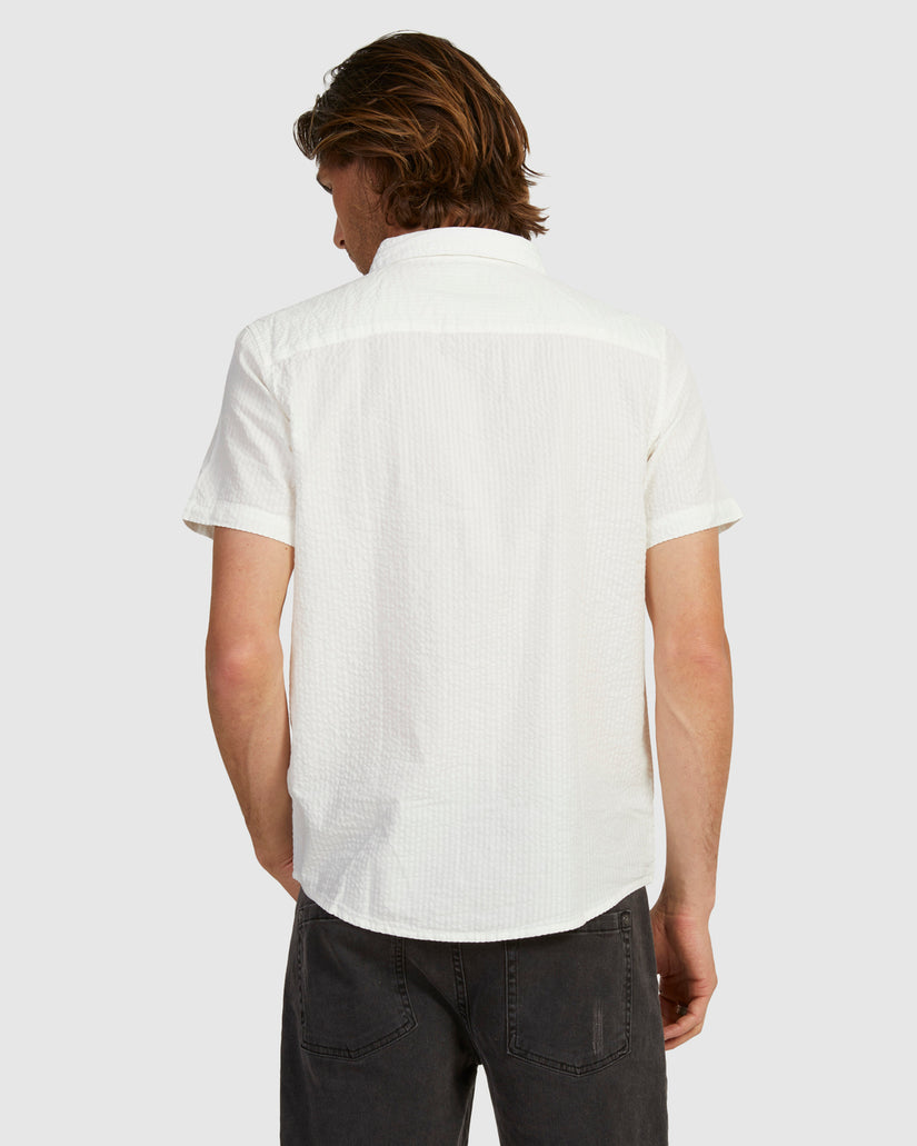 Endless Seersucker Short Sleeve Shirt - Natural