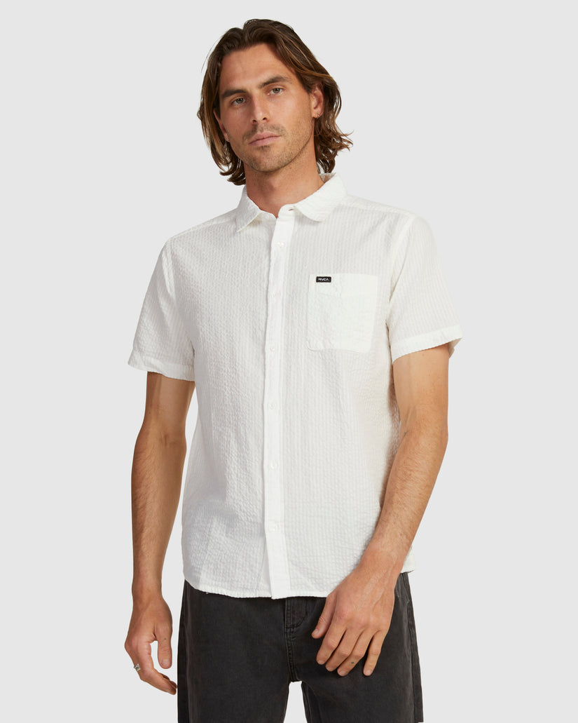 Endless Seersucker Short Sleeve Shirt - Natural
