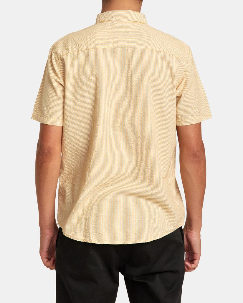 Endless Seersucker Short Sleeve Shirt - Butterscotch
