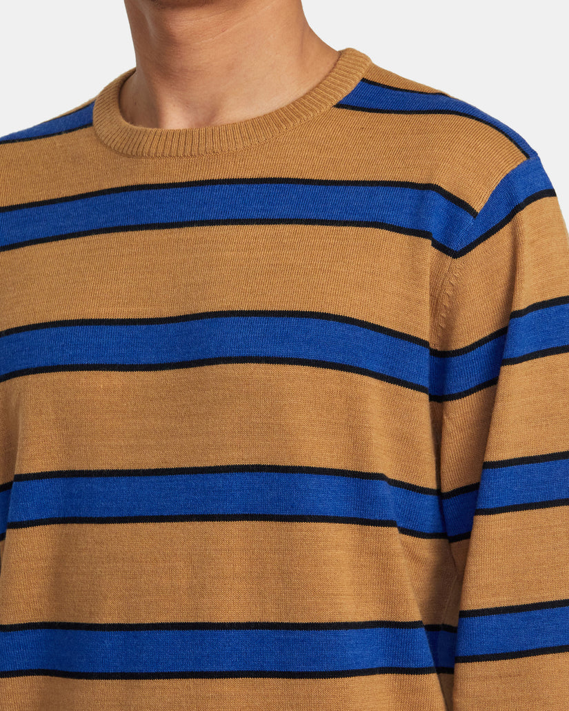 Alex Stripe Crew Sweater - Butterscotch