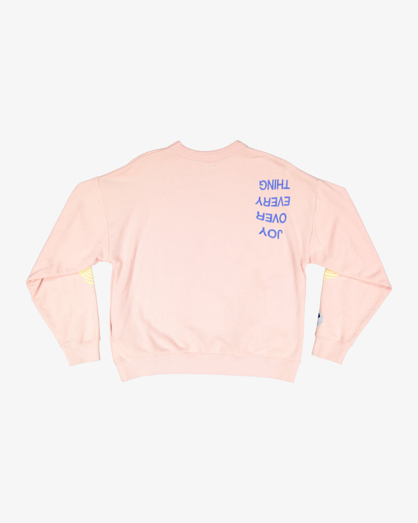 Almost Everything Pocket Crew Neck Sweatshirt - Blush