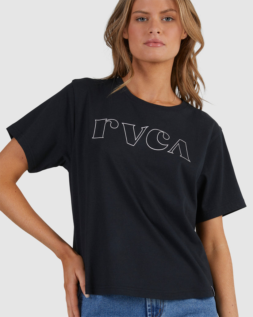 RVCA Curl Keyline Graphic Tee - Black