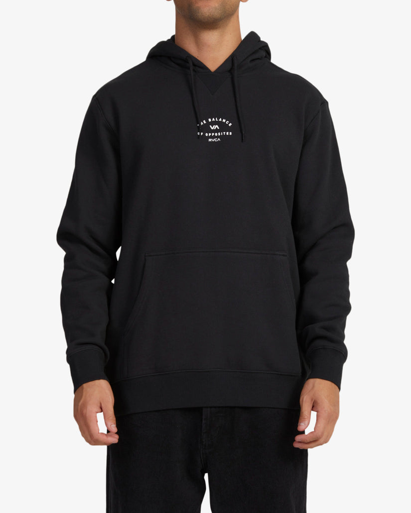 VA Arch Hoodie Pullover Sweatshirt - RVCA Black