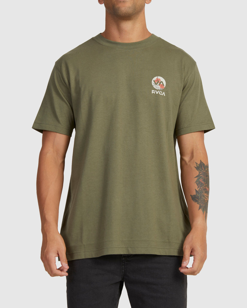 Drawn In Short Sleeve Tee T-Shirt - Olive