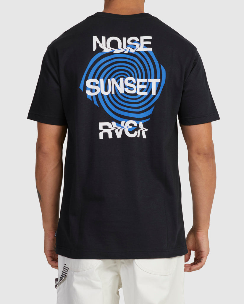Noise Sunset Short Sleeve Tee T-Shirt - RVCA Black