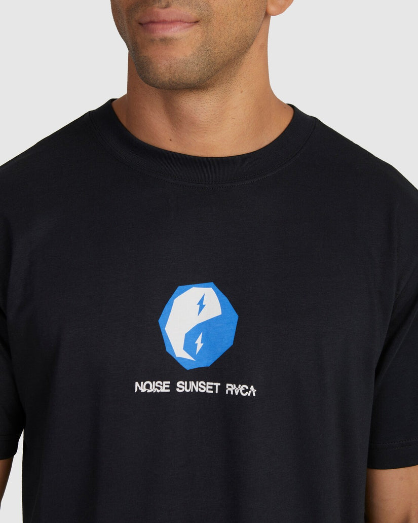 Noise Sunset Short Sleeve Tee T-Shirt - RVCA Black