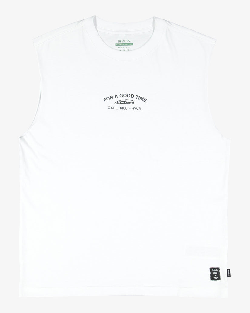 Good Time Muscle Muscle Tee - White