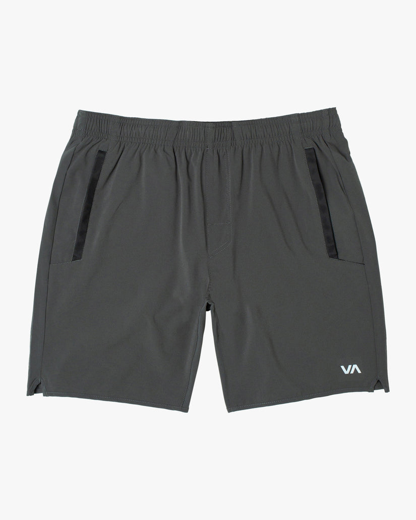Yogger Stretch Elastic Waist Shorts 17" - Slate