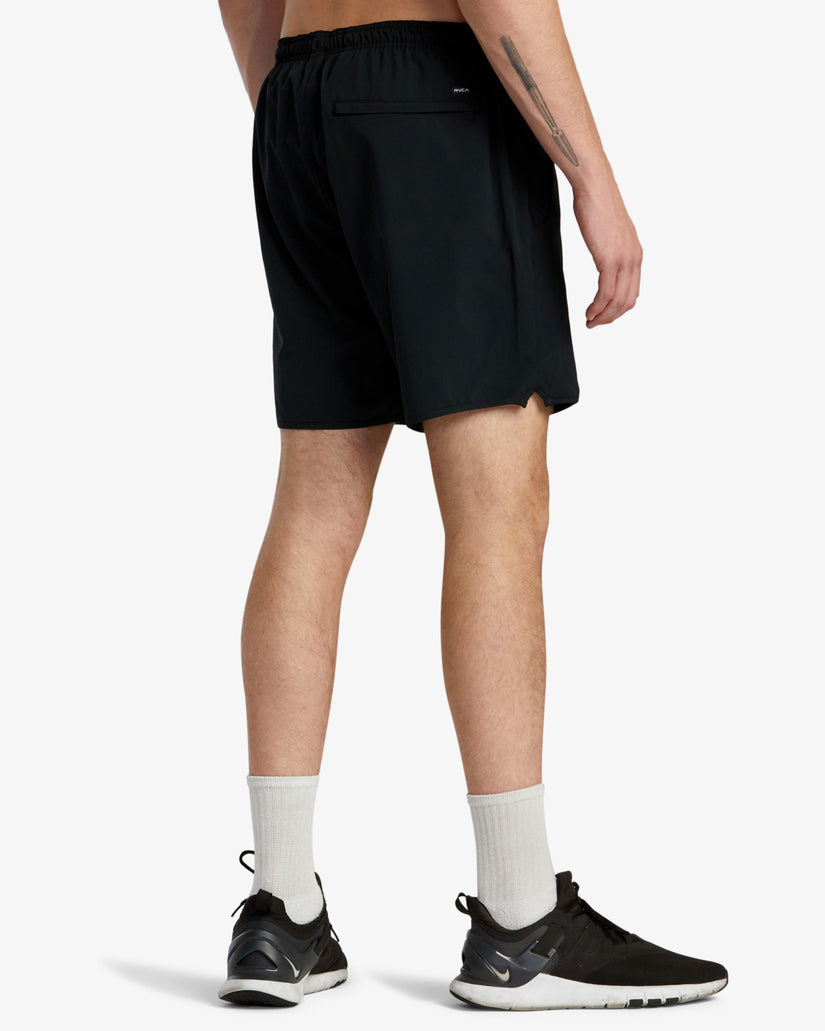 Yogger Stretch Athletic Shorts 17" - Black