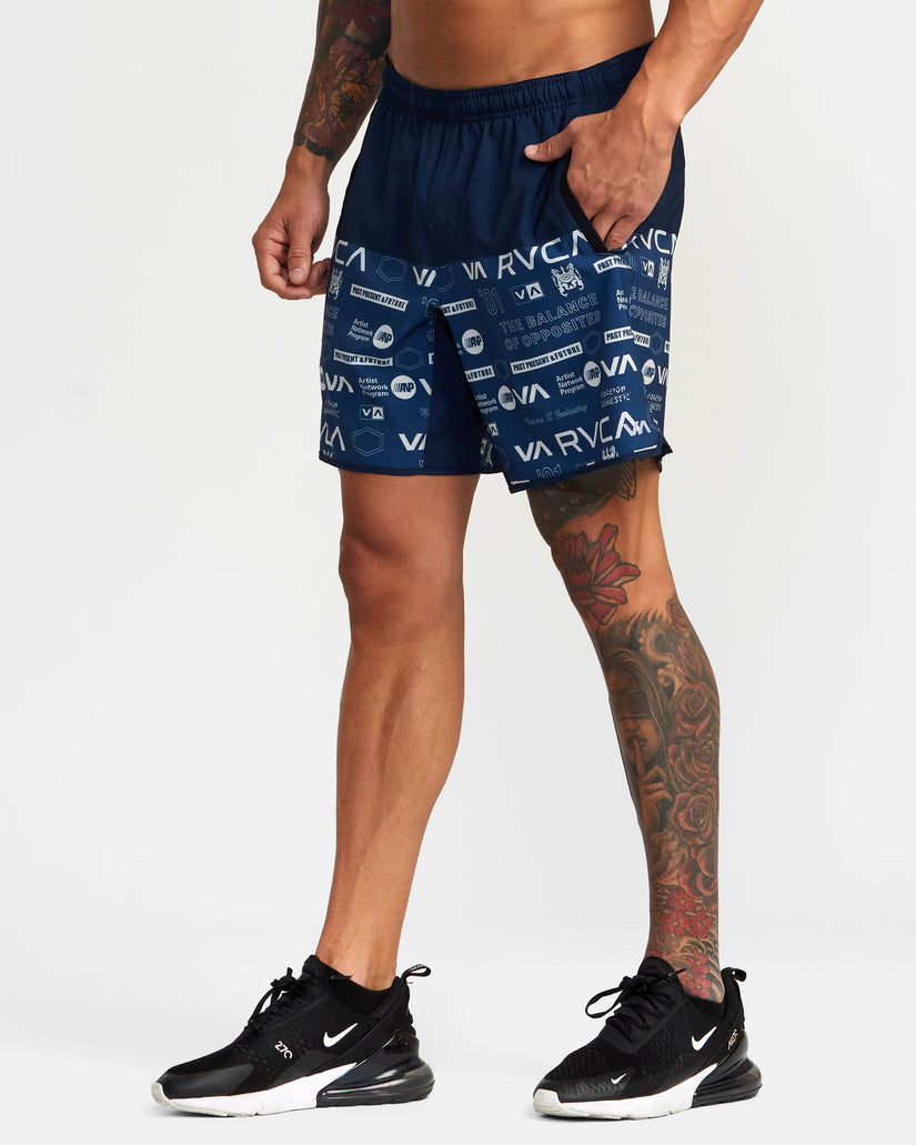 Yogger Stretch Elastic Waist Shorts 17" - All Brand Navy