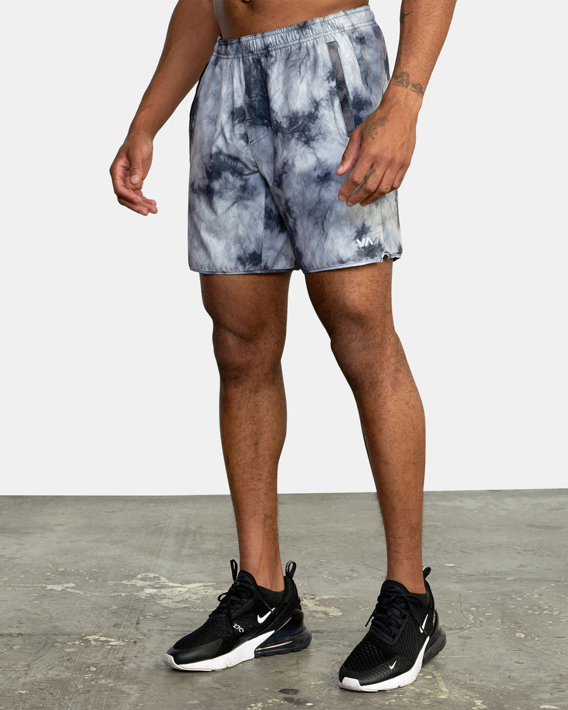Yogger Stretch Elastic Waist Shorts 17" - Ink Blot