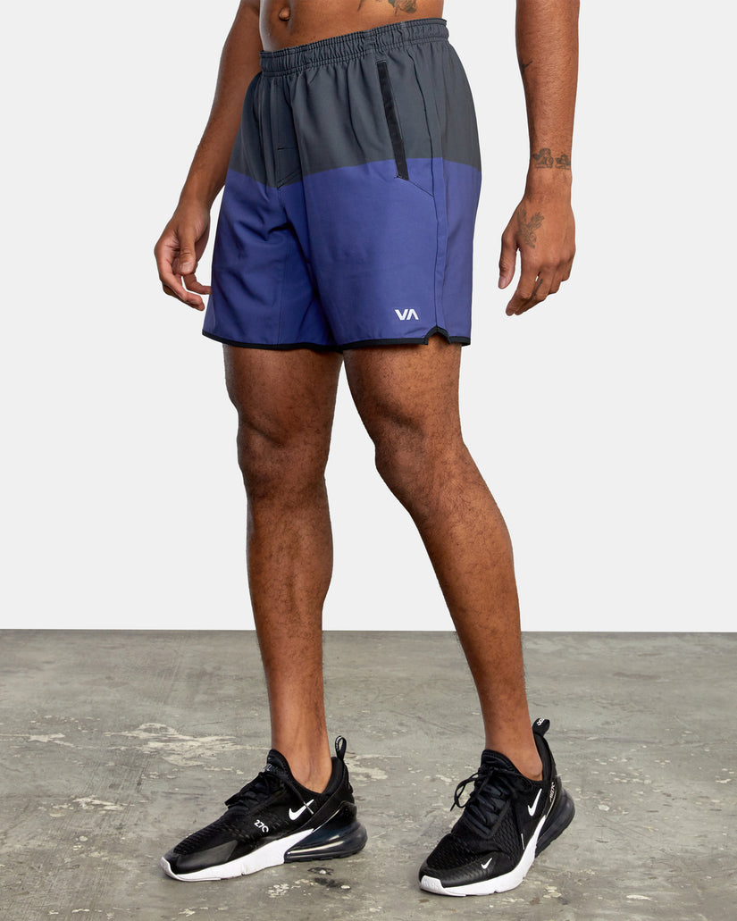 Yogger Stretch Elastic Waist Shorts 17" - Imperial Blocked