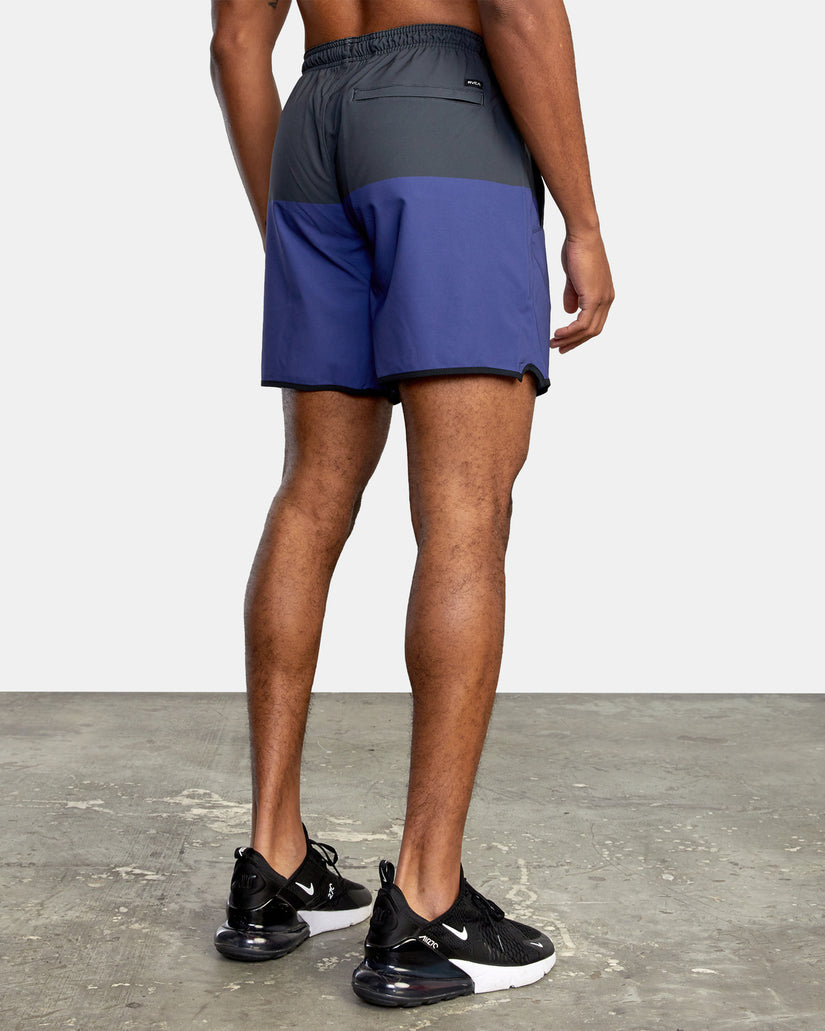 Yogger Stretch Elastic Waist Shorts 17" - Imperial Blocked