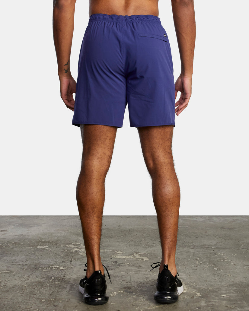 Yogger Stretch Elastic Waist Shorts 17" - Purps