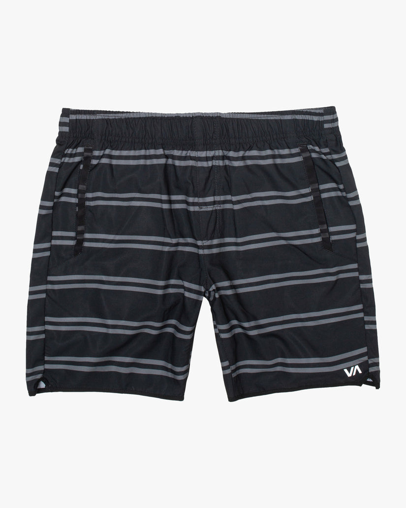 Yogger IV  Elastic Waist Shorts 17" - Black Stripe