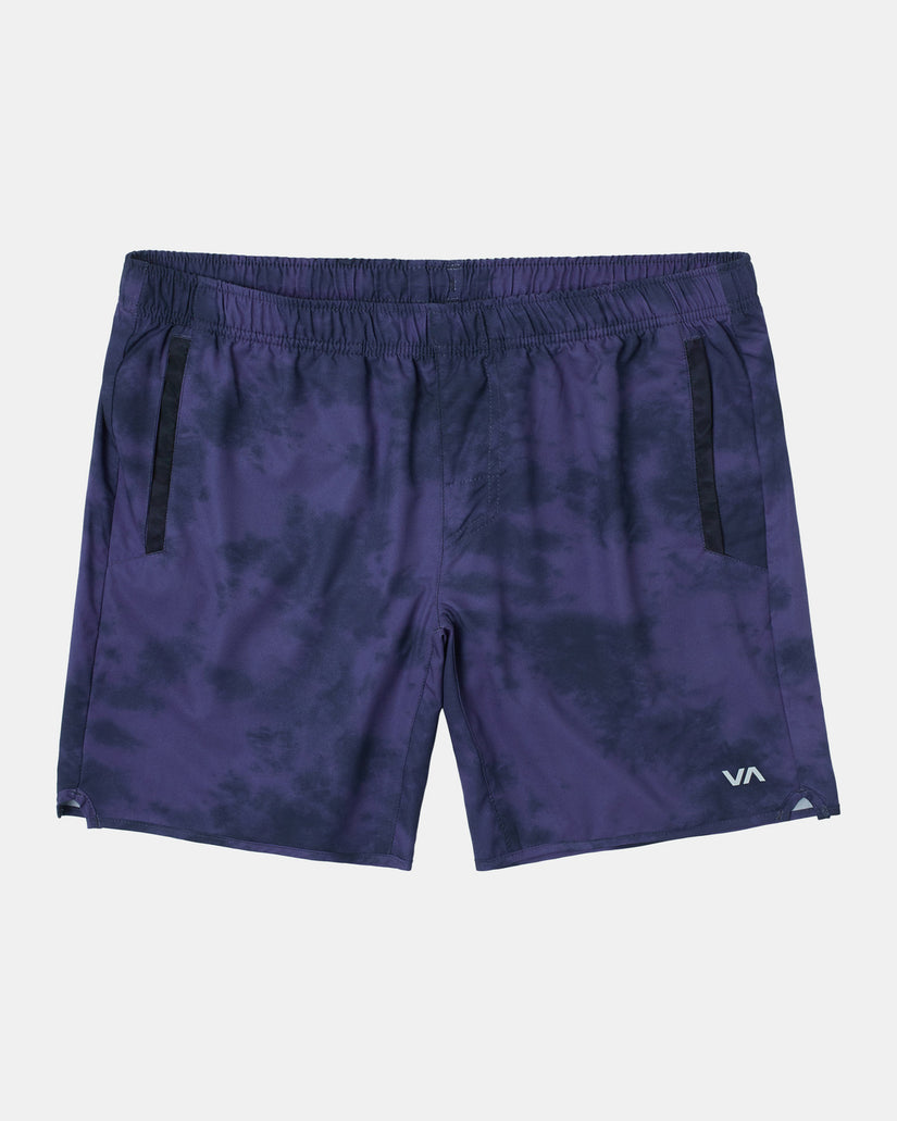 Yogger IV  Elastic Waist Shorts 17" - Purps Tie Dye
