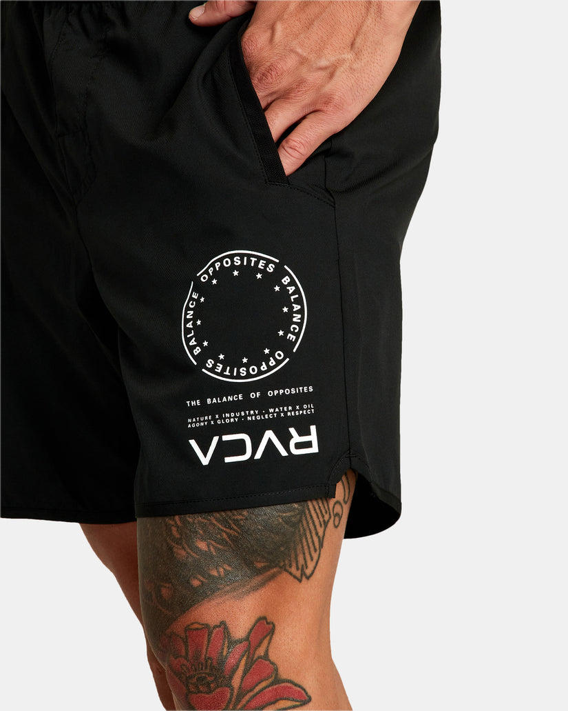 Yogger IV  Elastic Waist Shorts 17" - Black Multi