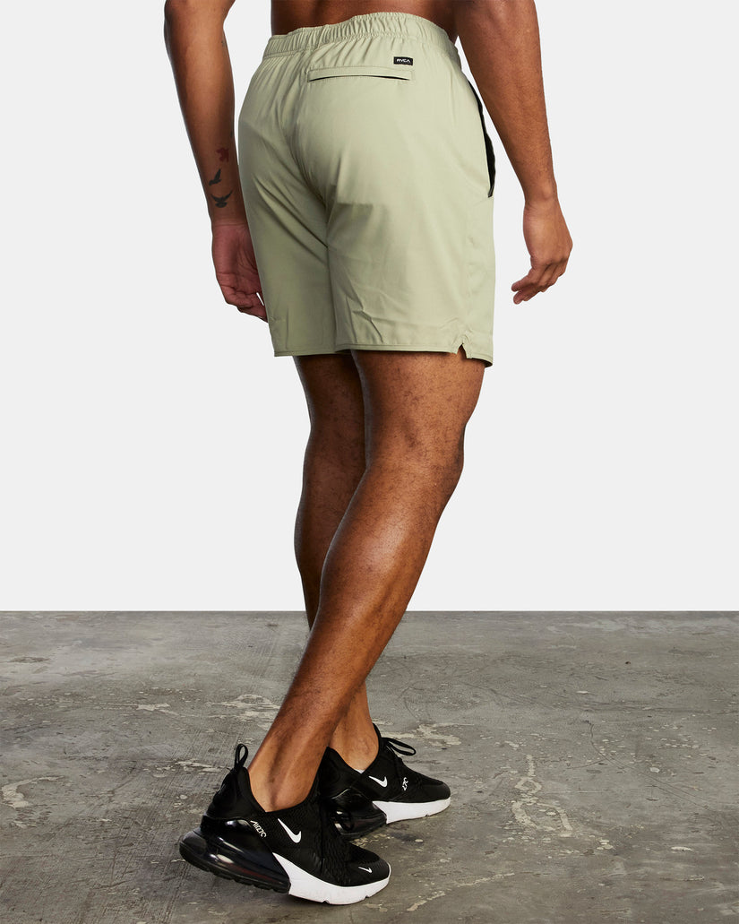 Yogger IV  Elastic Waist Shorts 17" - Grey Army