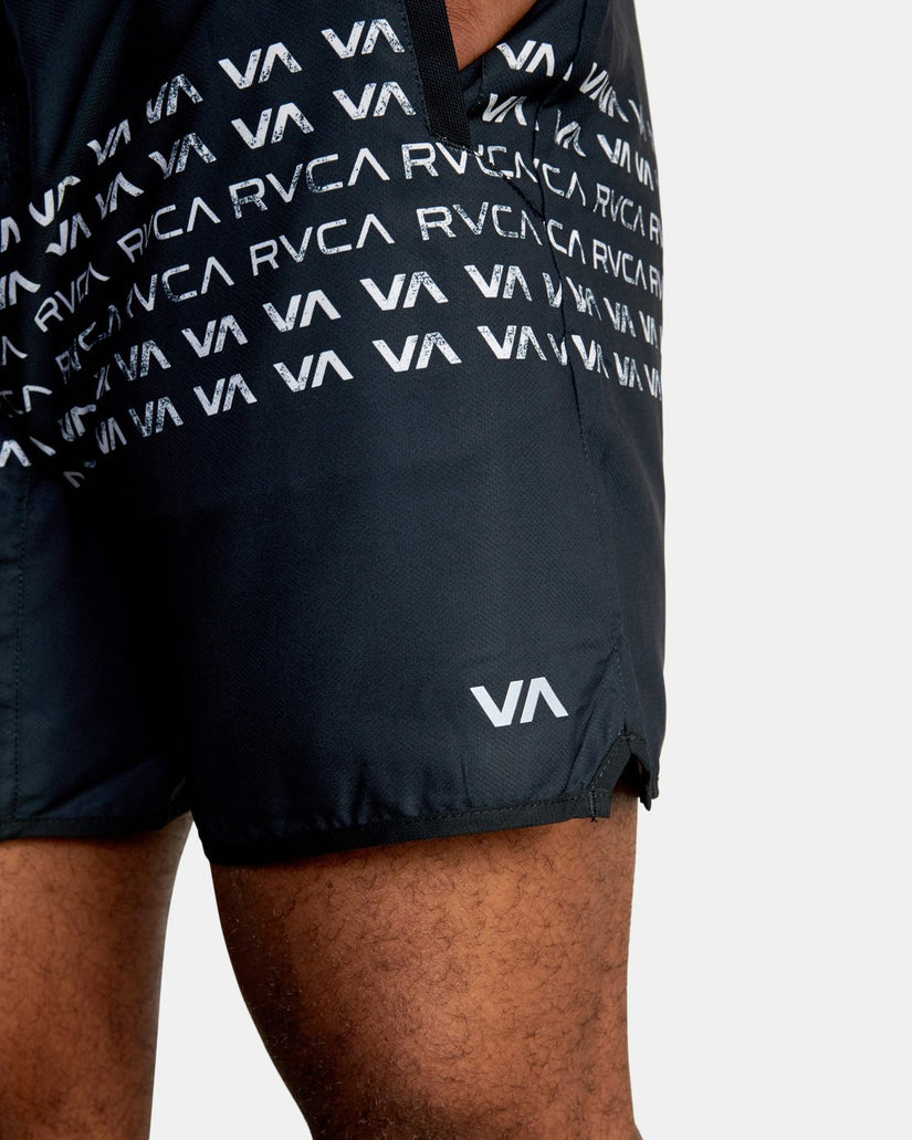 Yogger IV  Elastic Waist Shorts 17" - RVCA Wave Black