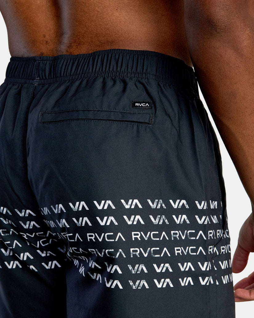 Yogger IV  Elastic Waist Shorts 17" - RVCA Wave Black