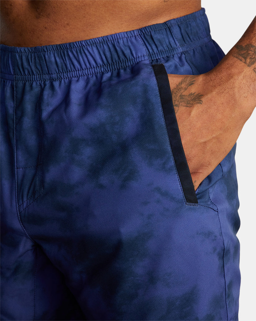 Yogger IV  Elastic Waist Shorts 17" - Purps Tie Dye