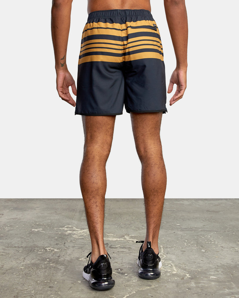 Yogger IV  Elastic Waist Shorts 17" - Goldsmith Stripe