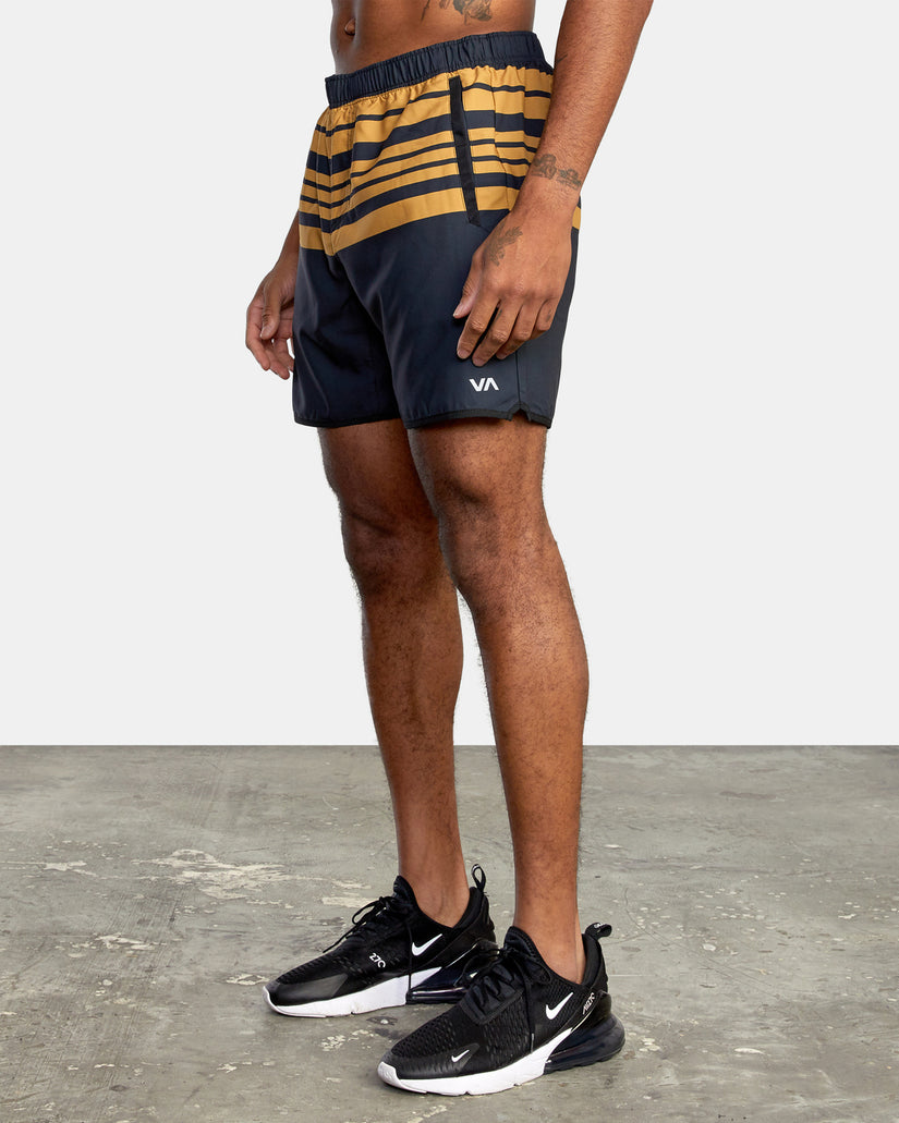 Yogger IV  Elastic Waist Shorts 17" - Goldsmith Stripe