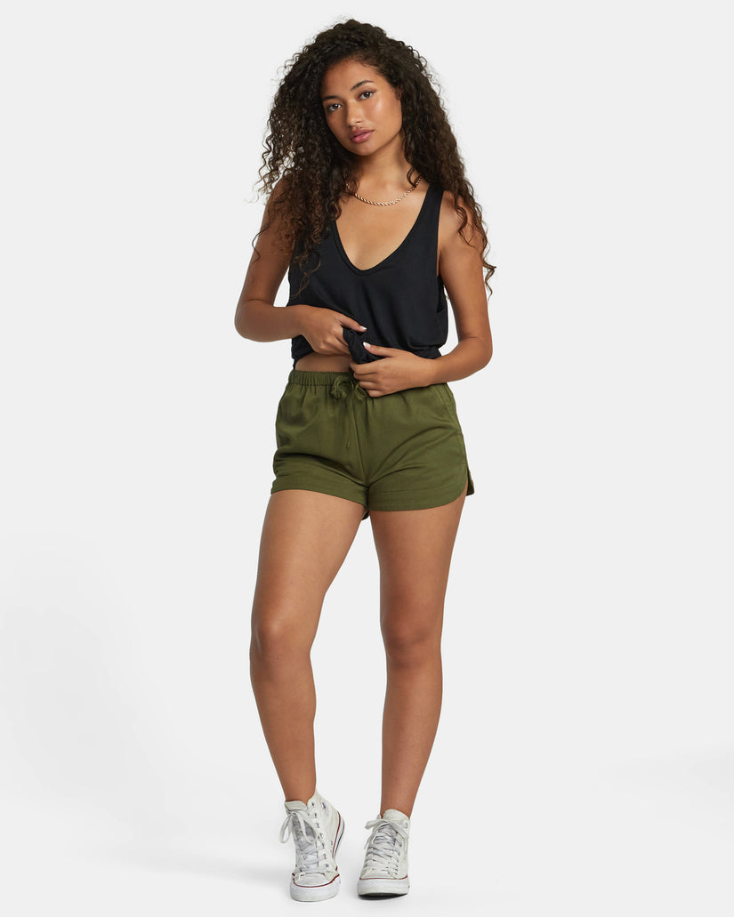 New Yume Drawcord Shorts - Dark Olive